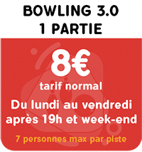Bowling - Réservation de 1 partie en soirée et le week-end