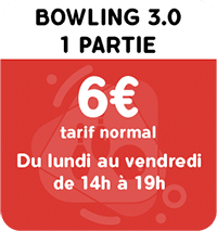 Bowling - Réservation de 1 partie en semaine