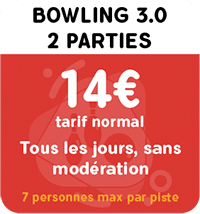 Bowling - Réservation de 2 parties